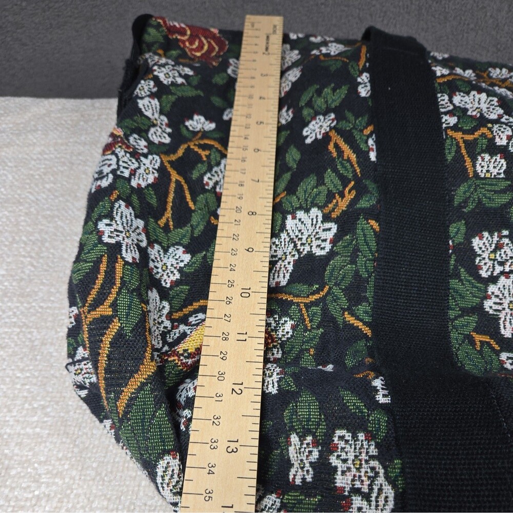 Vintage Bob Timberlake Large Bag Tapestry Fabric Tote Bird Flowers Travel - Picture 7 of 16